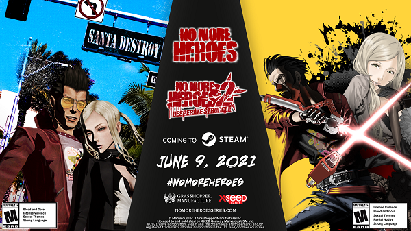 No More Heroes and No More Heroes 2: Desperate Struggle Announced for a June 9 Release on PC