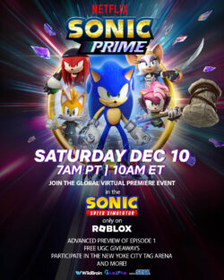 Sonic Prime Netflix Series to Premiere on Roblox in Developer Gamefam’s Sonic Speed Simulator